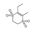 5-ethyl-6-methyl-2,3-dihydro-1,4-dithiine 1,1,4,4-tetraoxide结构式