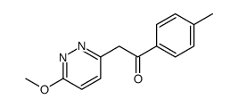 2-(6-methoxypyridazin-3-yl)-1-(4-methylphenyl)ethanone Structure