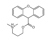 dimethyl-[3-(9H-xanthene-9-carbonyloxy)propyl]azanium Structure