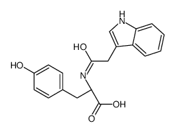 (2S)-3-(4-hydroxyphenyl)-2-[[2-(1H-indol-3-yl)acetyl]amino]propanoic acid Structure