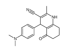 4-[4-(dimethylamino)phenyl]-2-methyl-5-oxo-4,6,7,8-tetrahydro-1H-quinoline-3-carbonitrile结构式