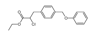 ethyl 2-chloro-3-(4-phenoxymethylphenyl)propionate结构式