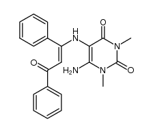 β-(6-amino-5-imino-1,3-dimethyluracilyl)chalcone Structure