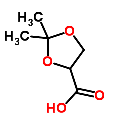 2,2-Dimethyl-1,3-dioxolane-4-carboxylic acid structure