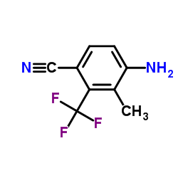 4-氨基-3-甲基-2-(三氟甲基)苯甲腈结构式