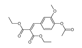 (4-acetoxy-3-methoxy-benzylidene)-malonic acid diethyl ester Structure