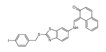 1-[[[2-[(4-iodophenyl)methylsulfanyl]-1,3-benzothiazol-6-yl]amino]methylidene]naphthalen-2-one Structure