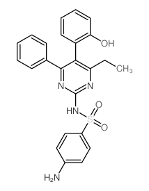 Benzenesulfonamide,4-amino-N-[4-ethyl-5-(2-hydroxyphenyl)-6-phenyl-2-pyrimidinyl]- structure