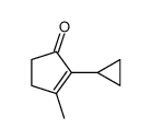 2-cyclopropyl-3-methylcyclopent-2-en-1-one结构式