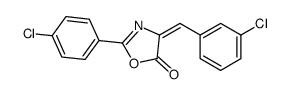 2-(4-chlorophenyl)-4-[(3-chlorophenyl)methylidene]-1,3-oxazol-5-one Structure