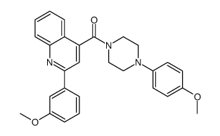 [4-(4-methoxyphenyl)piperazin-1-yl]-[2-(3-methoxyphenyl)quinolin-4-yl]methanone结构式