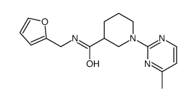 3-Piperidinecarboxamide,N-(2-furanylmethyl)-1-(4-methyl-2-pyrimidinyl)-(9CI) Structure