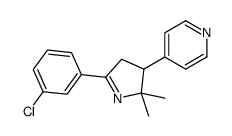 4-[5-(3-chlorophenyl)-2,2-dimethyl-3,4-dihydropyrrol-3-yl]pyridine结构式