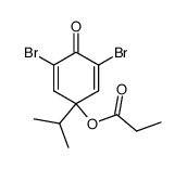 Propionic acid 3,5-dibromo-1-isopropyl-4-oxo-cyclohexa-2,5-dienyl ester Structure