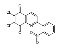6,7-dichloro-2-(2-nitrophenyl)quinoline-5,8-dione结构式