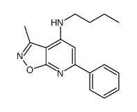 N-butyl-3-methyl-6-phenyl-[1,2]oxazolo[5,4-b]pyridin-4-amine结构式