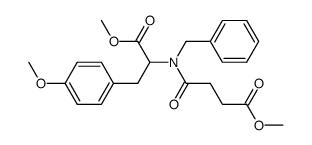 Methyl-2-(N-benzyl-β-methoxycarbonylpropionylamino)-3-(4-methoxyphenyl)propionat结构式