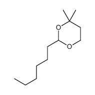 2-hexyl-4,4-dimethyl-1,3-dioxane Structure