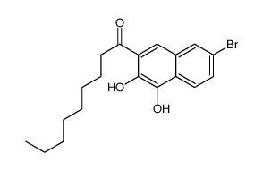 1-(7-bromo-3,4-dihydroxynaphthalen-2-yl)nonan-1-one结构式