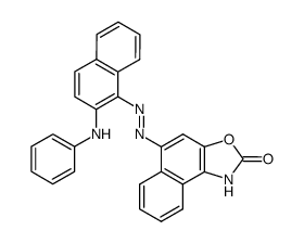 5-(2-Phenylamino-naphthalen-1-ylazo)-1H-naphtho[1,2-d]oxazol-2-one结构式