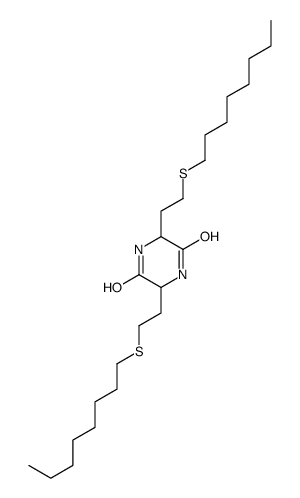 3,6-bis(2-octylsulfanylethyl)piperazine-2,5-dione结构式