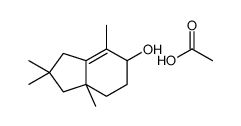 acetic acid,2,2,4,7a-tetramethyl-3,5,6,7-tetrahydro-1H-inden-5-ol结构式