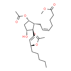 (5Z,9α,11α,13E,15S)-9,15-Di(acetyloxy)-11-hydroxyprosta-5,13-dien-1-oic acid methyl ester结构式