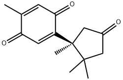 2-(1,2,2-Trimethyl-4-oxocyclopentane-1α-yl)-5-methyl-1,4-benzoquinone结构式