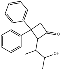 2-(2-Hydroxy-1-methylpropyl)-3,3-diphenylcyclobutanone结构式