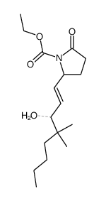 2-((E)-3-Hydroxy-4,4-dimethyl-oct-1-enyl)-5-oxo-pyrrolidine-1-carboxylic acid ethyl ester Structure