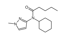 N-cyclohexyl-N-(1-methylpyrazol-3-yl)pentanamide结构式