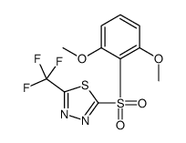 2-(2,6-dimethoxyphenyl)sulfonyl-5-(trifluoromethyl)-1,3,4-thiadiazole结构式
