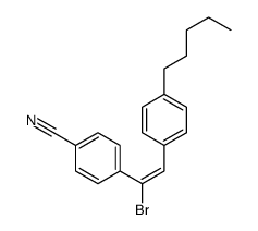 4-[1-bromo-2-(4-pentylphenyl)ethenyl]benzonitrile Structure