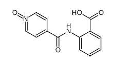 2-[(1-oxidopyridin-1-ium-4-carbonyl)amino]benzoic acid Structure