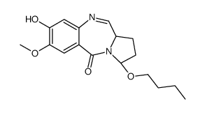 (6aS,9S)-9-butoxy-3-hydroxy-2-methoxy-6a,7,8,9-tetrahydropyrrolo[2,1-c][1,4]benzodiazepin-11-one结构式