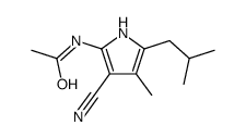 N-[3-cyano-4-methyl-5-(2-methylpropyl)-1H-pyrrol-2-yl]acetamide结构式