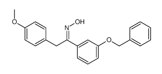 N-[2-(4-methoxyphenyl)-1-(3-phenylmethoxyphenyl)ethylidene]hydroxylamine结构式