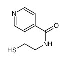 N-(2-sulfanylethyl)pyridine-4-carboxamide结构式