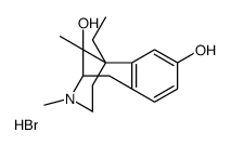 6-ethyl-3,11-dimethyl-1,2,3,4,5,6-hexahydro-2,6-methanobenzo[d]azocine-8,11-diol hydrobromide结构式