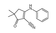 2-anilino-4,4-dimethyl-5-oxocyclopentene-1-carbonitrile Structure