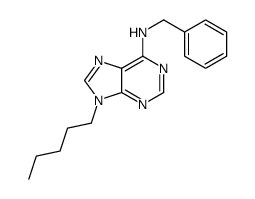 N-benzyl-9-pentylpurin-6-amine结构式