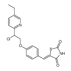 5-{4-[2-chloro-2-(5-ethylpyridn-2-yl)ethoxy]benzylidene}-2,4-thiazolidene dione Structure