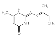4(3H)-Pyrimidinone,6-methyl-2-[2-(1-methylpropylidene)hydrazinyl]-结构式