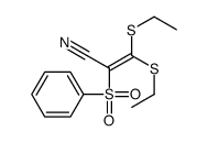 2-(benzenesulfonyl)-3,3-bis(ethylsulfanyl)prop-2-enenitrile Structure