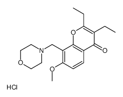 2,3-diethyl-7-methoxy-8-(morpholin-4-ium-4-ylmethyl)chromen-4-one,chloride结构式