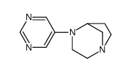 1,4-Diazabicyclo[3.2.1]octane,4-(5-pyrimidinyl)-,(-)-(9CI) structure
