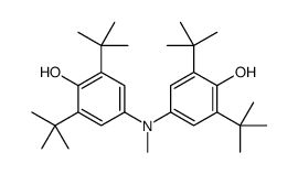 2,6-ditert-butyl-4-(3,5-ditert-butyl-4-hydroxy-N-methylanilino)phenol结构式