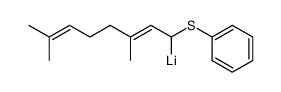 α-lithiogeranyl phenyl sulfide结构式