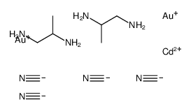 bis(propane-1,2-diyldiamine-N,N')cadmium(2+) bis[bis(cyano-C)aurate(1-)] Structure