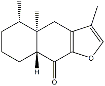 (4aR)-4a,5,6,7,8,8aα-Hexahydro-3,4aβ,5β-trimethylnaphtho[2,3-b]furan-9(4H)-one structure